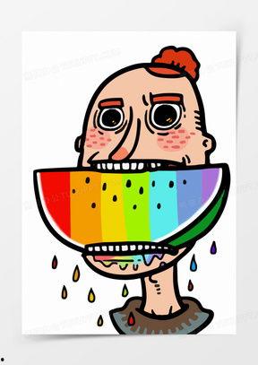 吃瓜装饰素材图片,装饰艺术新风尚